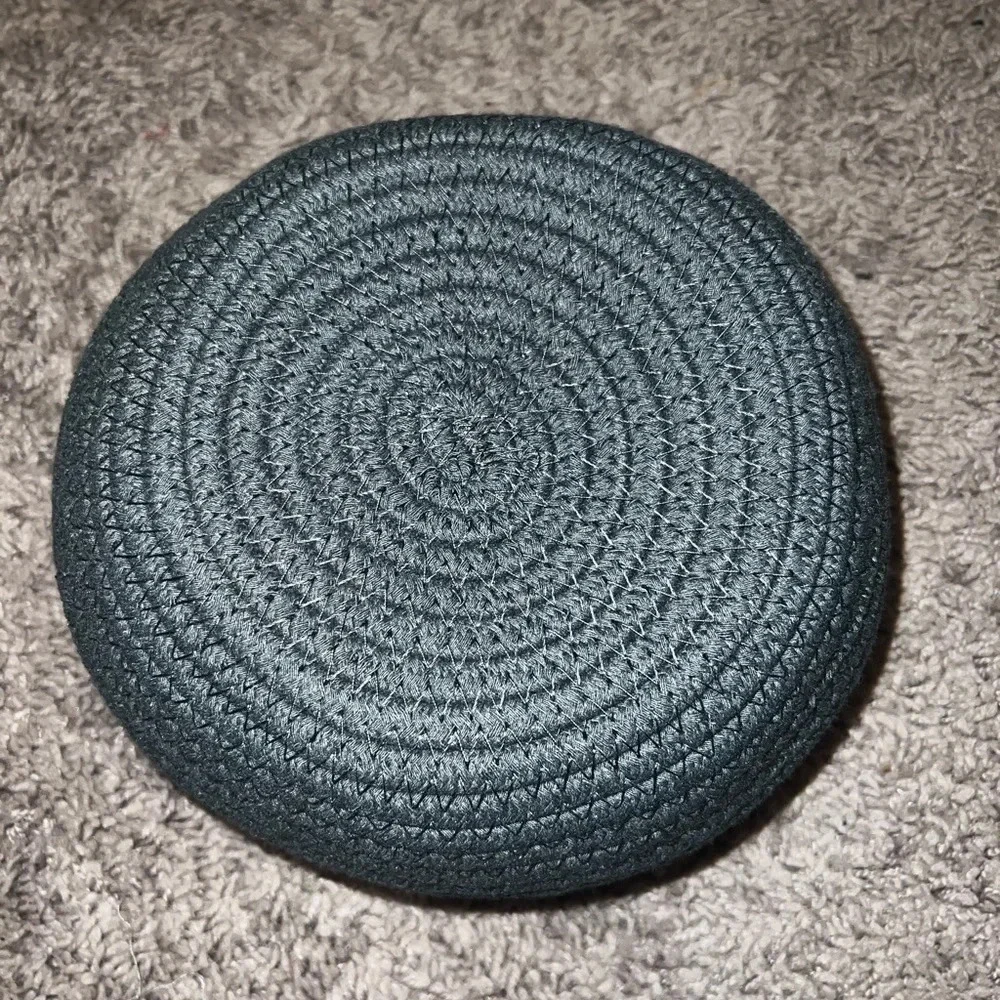 NWT Blue Rope Plant Holder with Lid